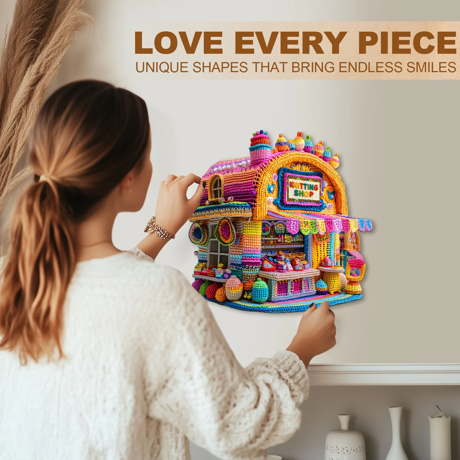 Knitting Shop Wooden Jigsaw Puzzle - Image 8
