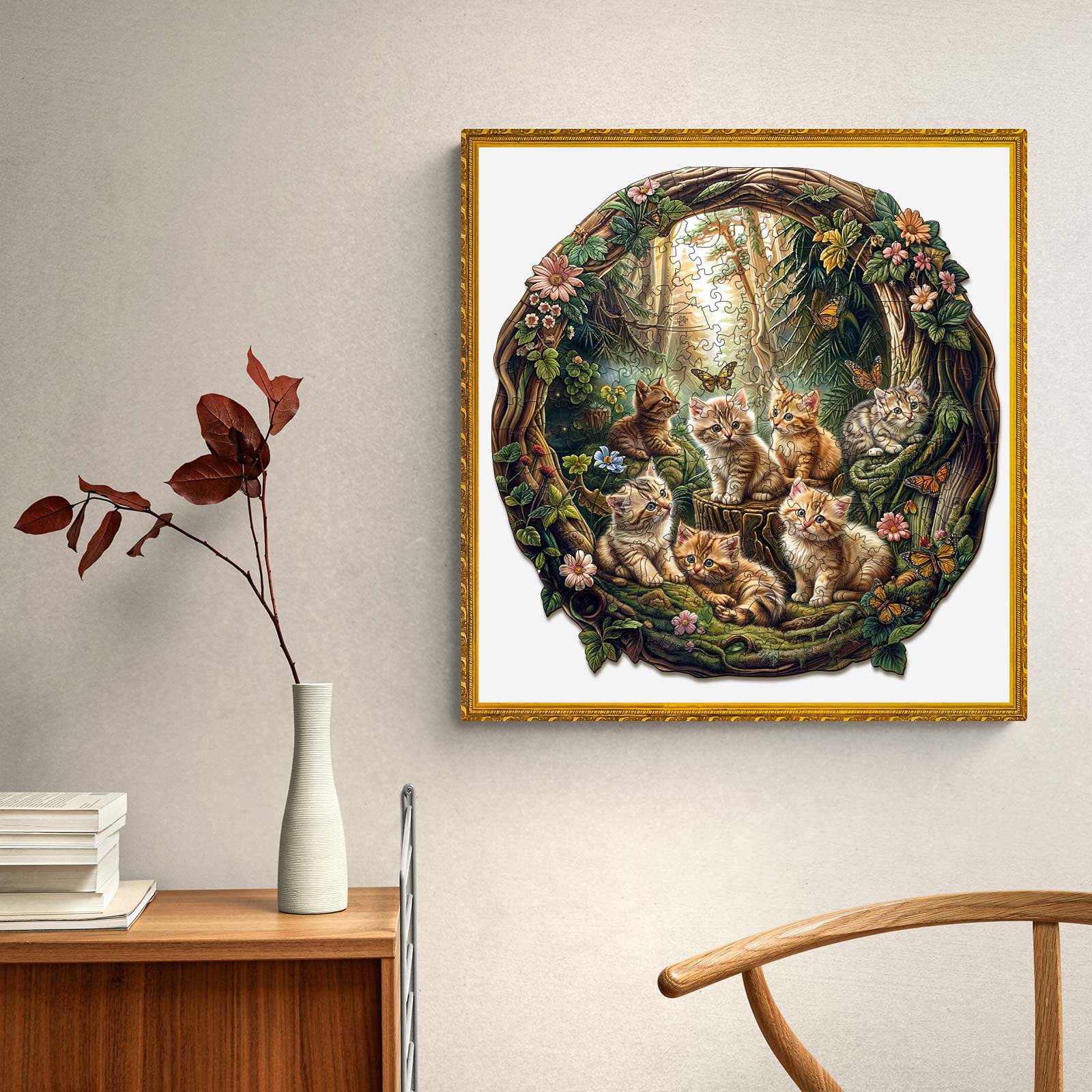 Laid-back Kitten Wooden Jigsaw Puzzle - Image 9