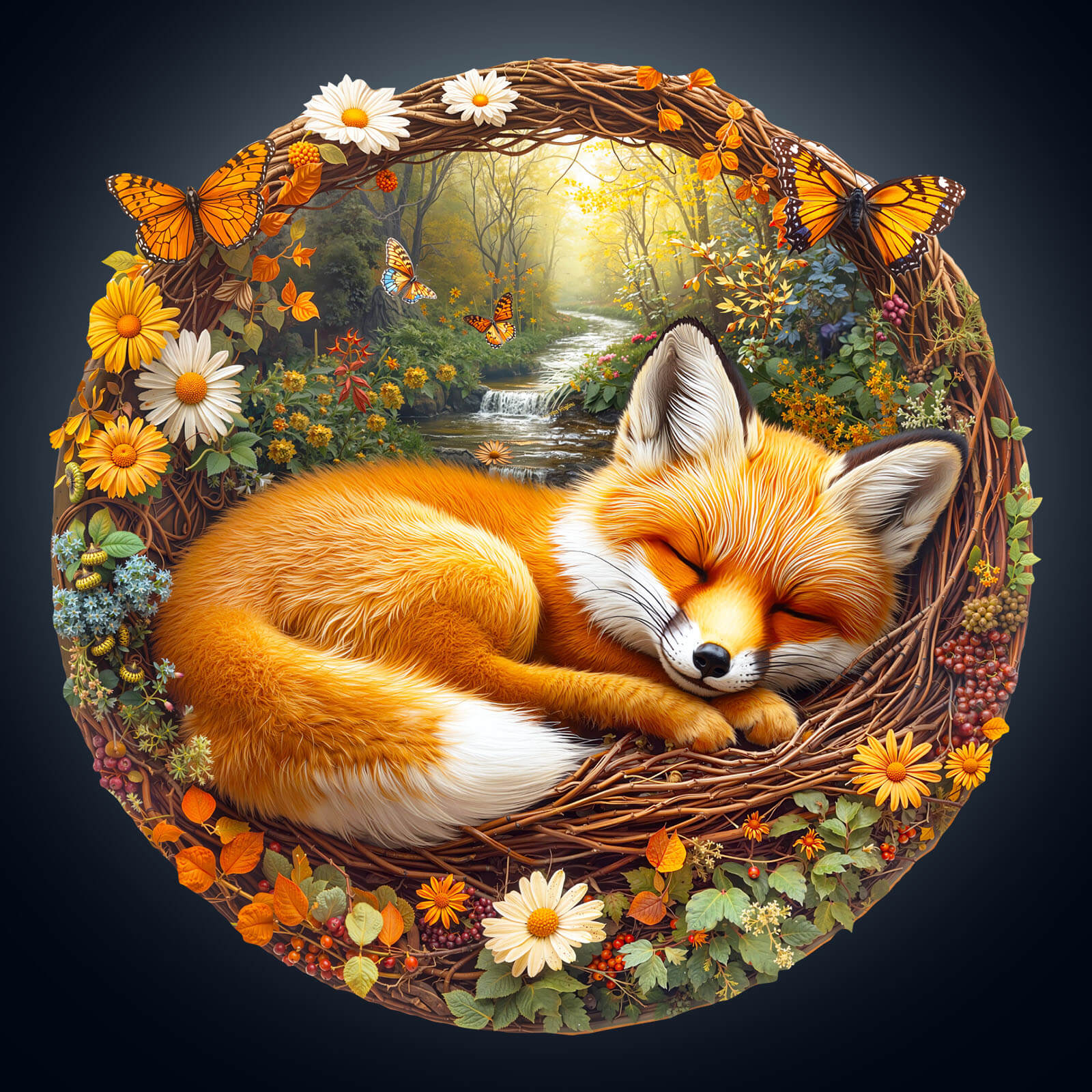 Lazy little fox Wooden Jigsaw Puzzle - Image 2