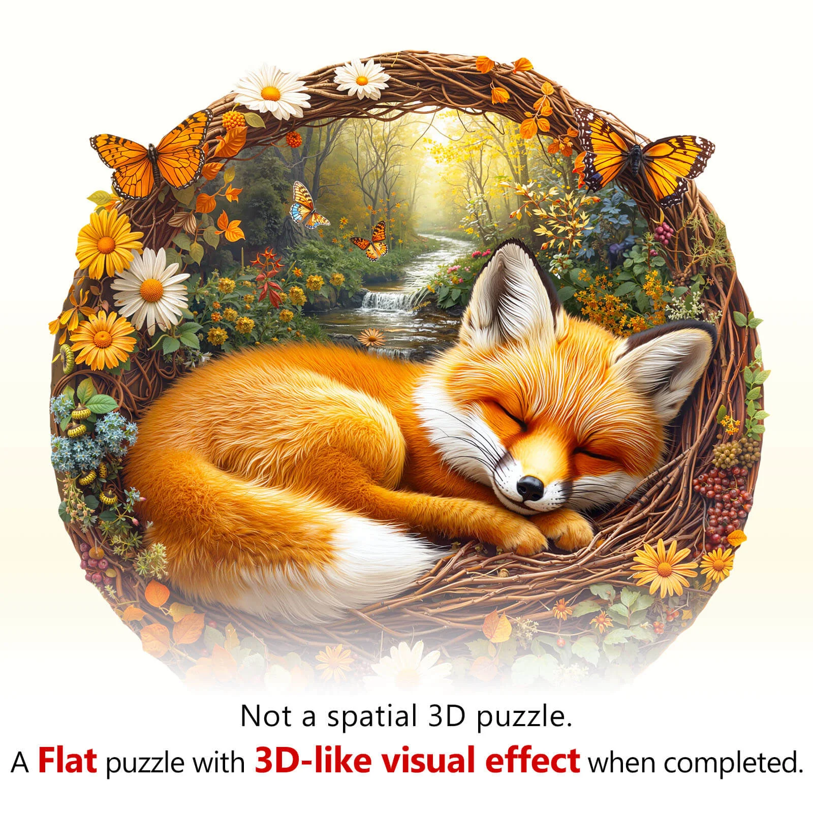 Lazy little fox Wooden Jigsaw Puzzle - Image 7
