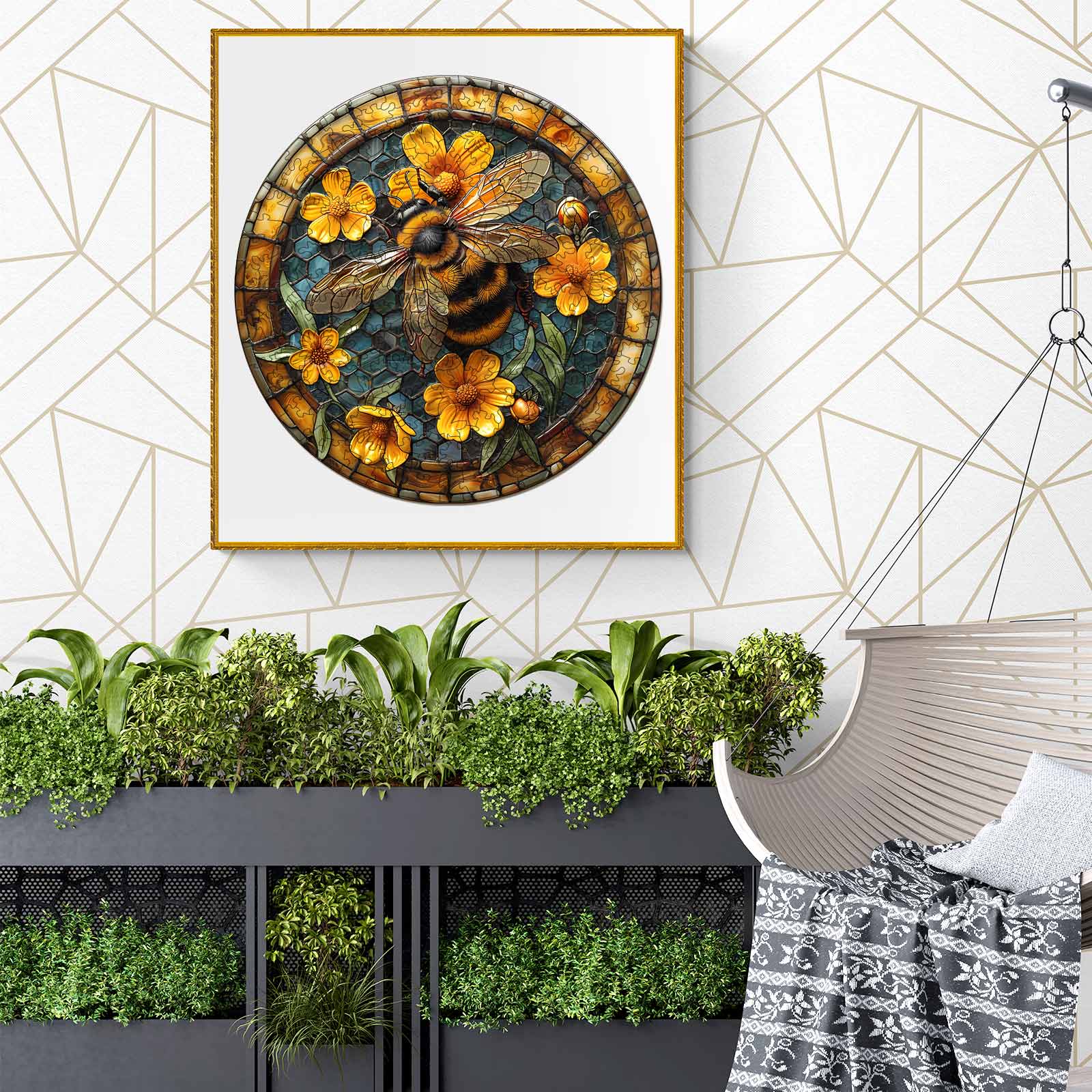 Leisurely Bee Wooden Jigsaw Puzzle - Image 9
