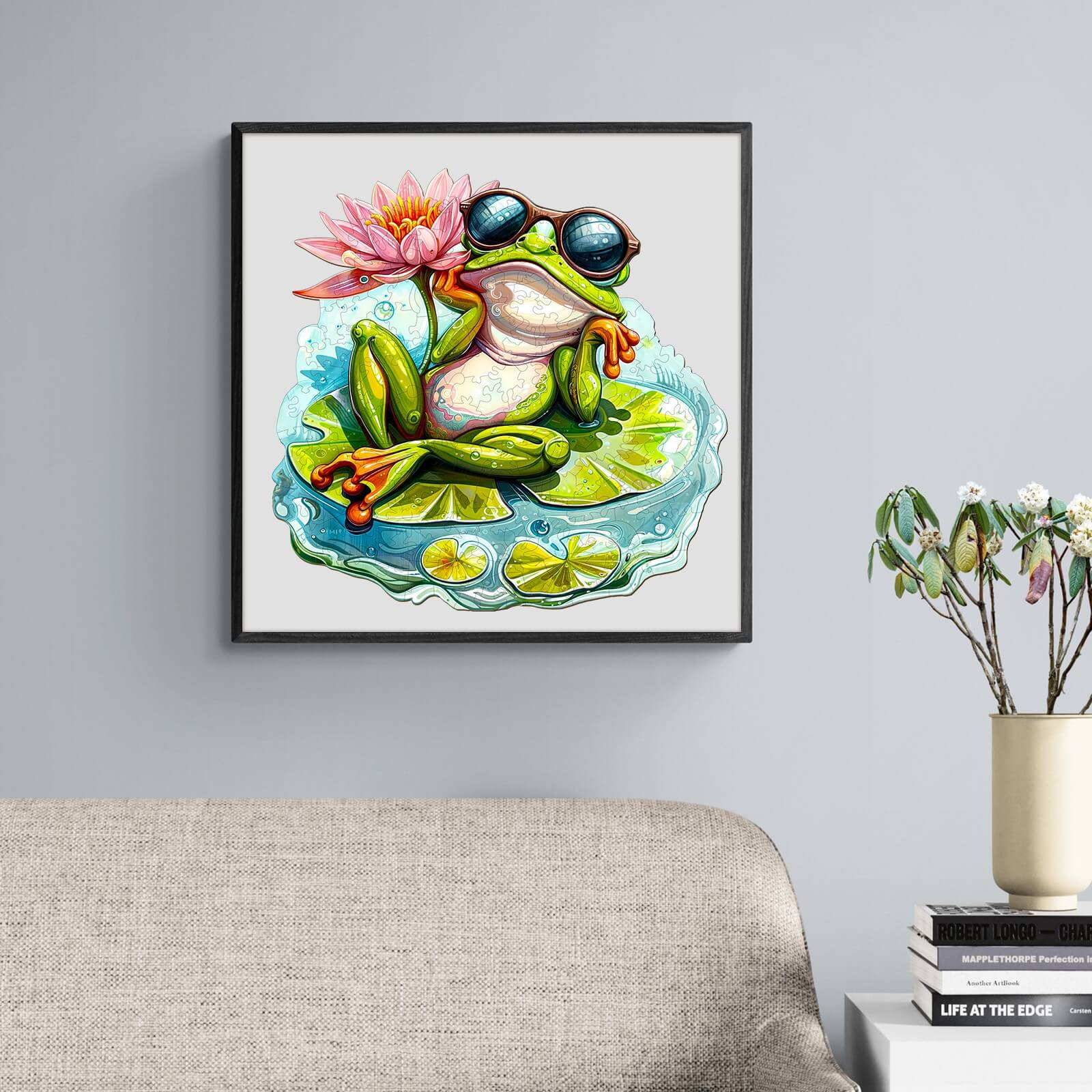 Leisurely Frog-1 Wooden Jigsaw Puzzle - Image 10