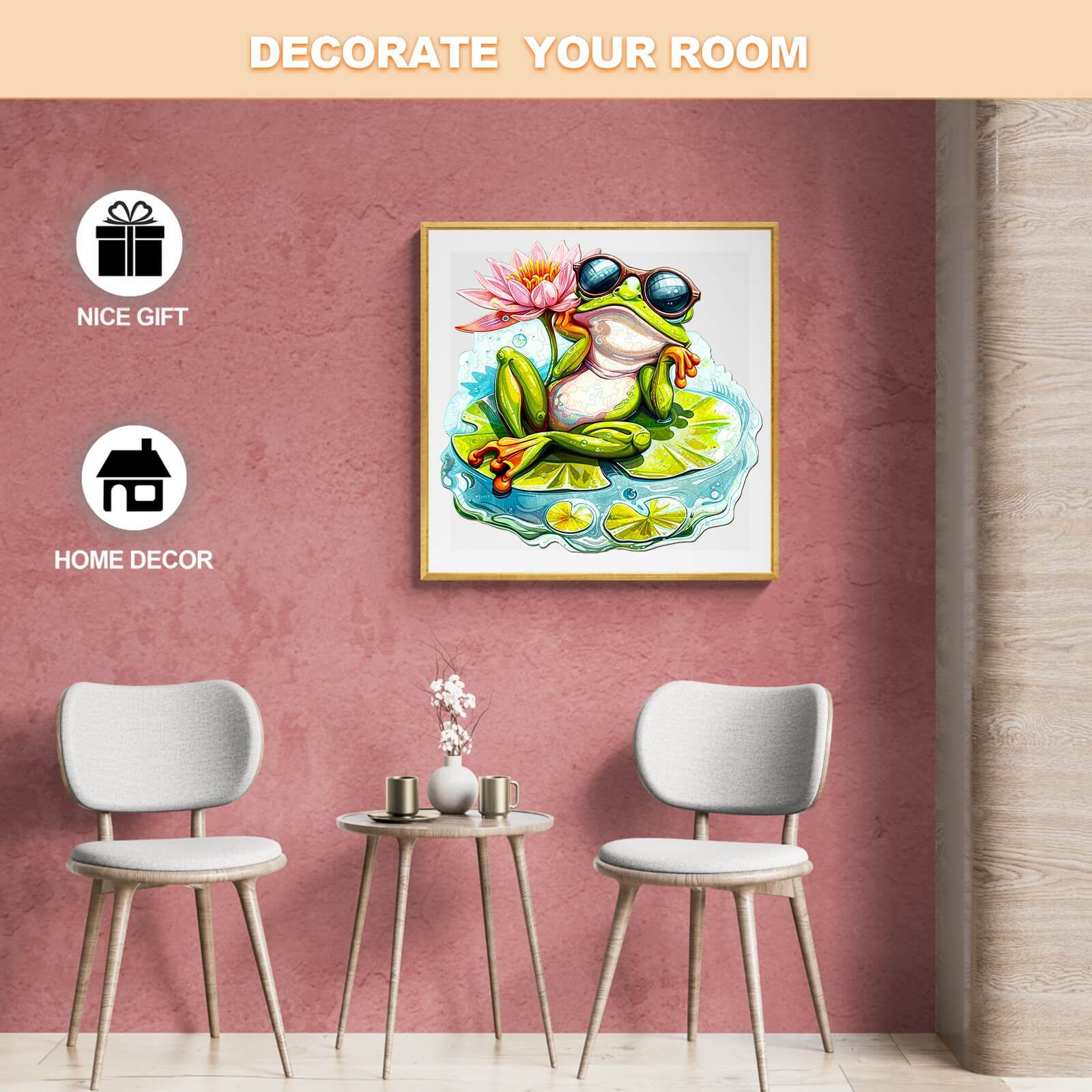 Leisurely Frog-1 Wooden Jigsaw Puzzle - Image 7