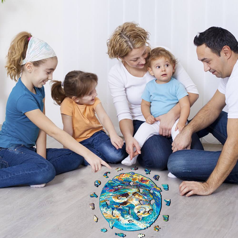 Leisurely Otter Wooden Jigsaw Puzzle - Image 7