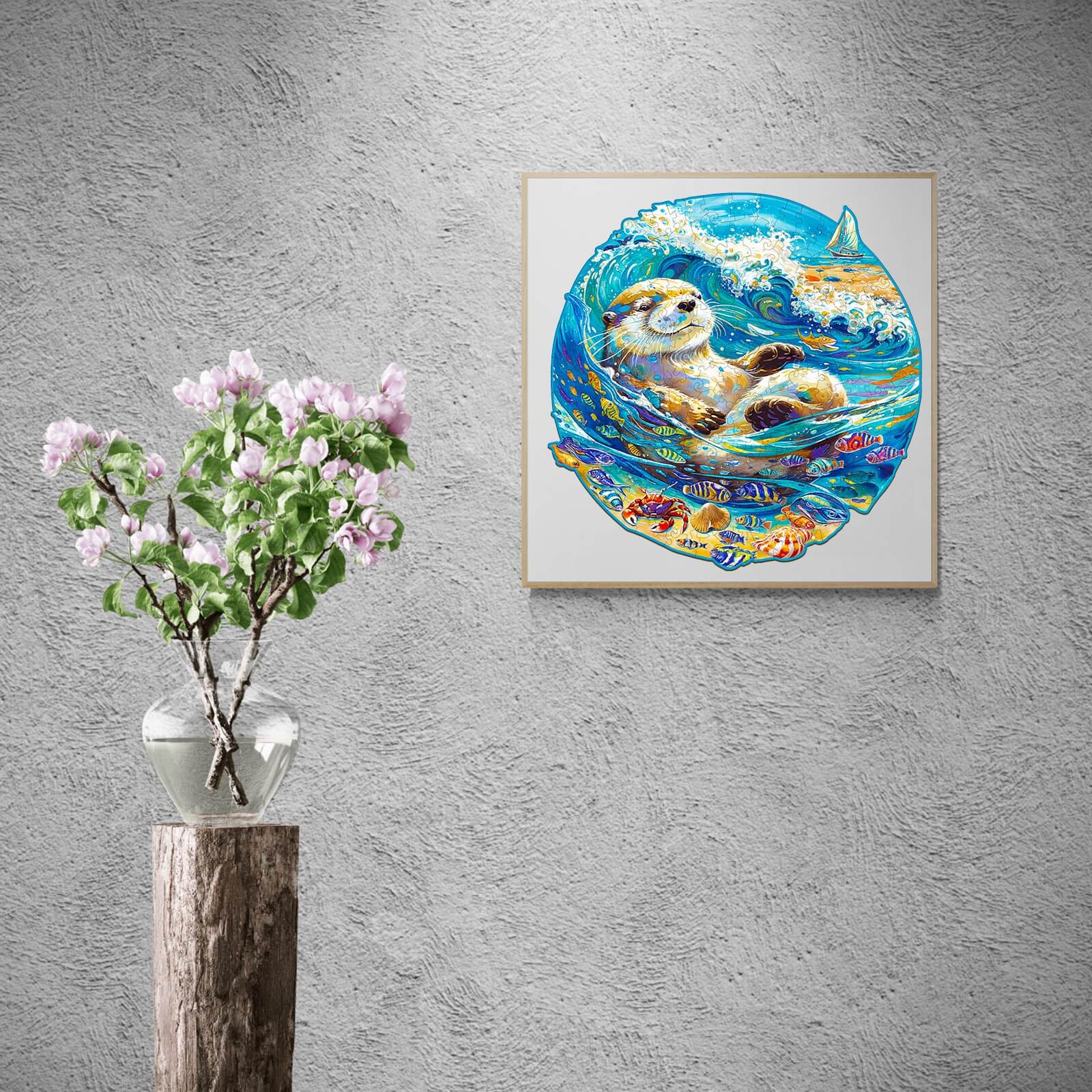 Leisurely Otter Wooden Jigsaw Puzzle - Image 8