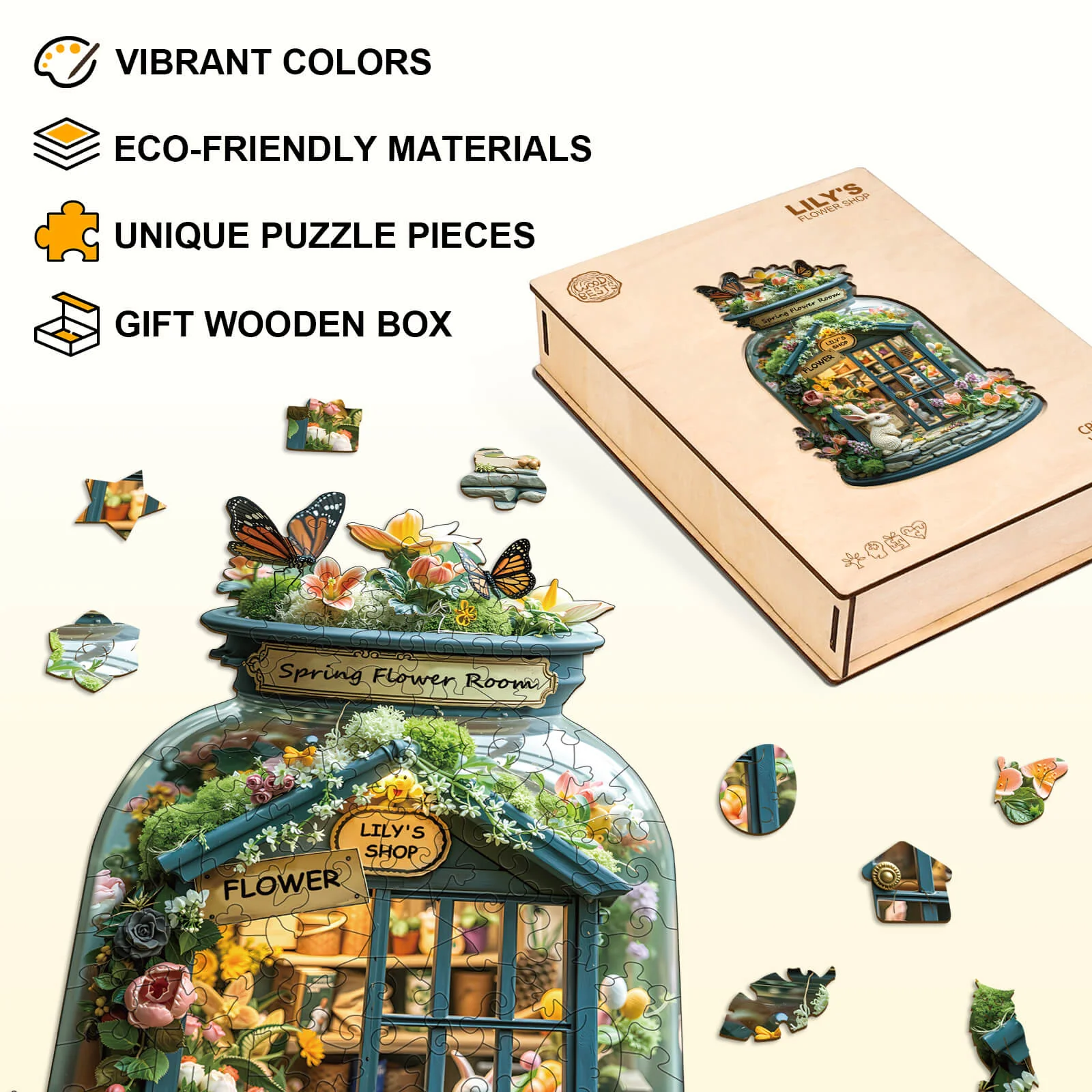 Lily's Flower Shop Wooden Jigsaw Puzzle - Image 7
