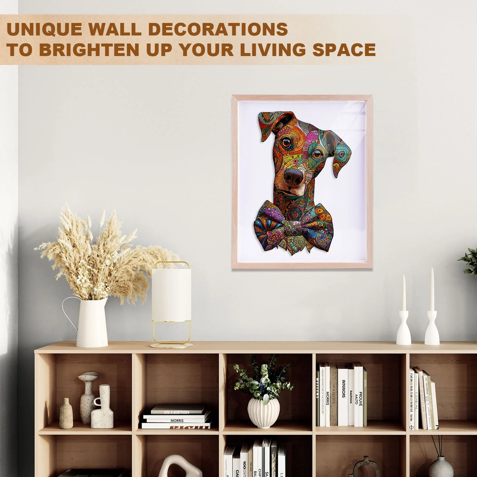 Line Art Dog Wooden Jigsaw Puzzle - Image 9