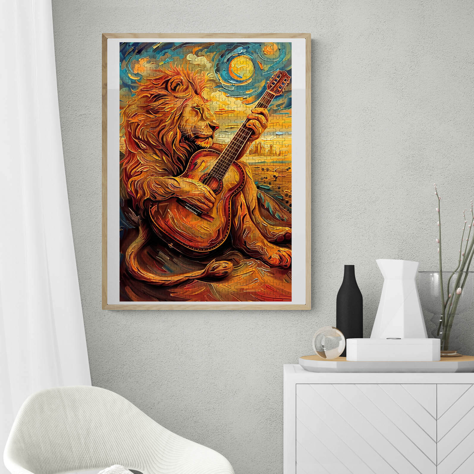 Lion Playing Guitar 500 / 1000 Piece Puzzle - Image 6