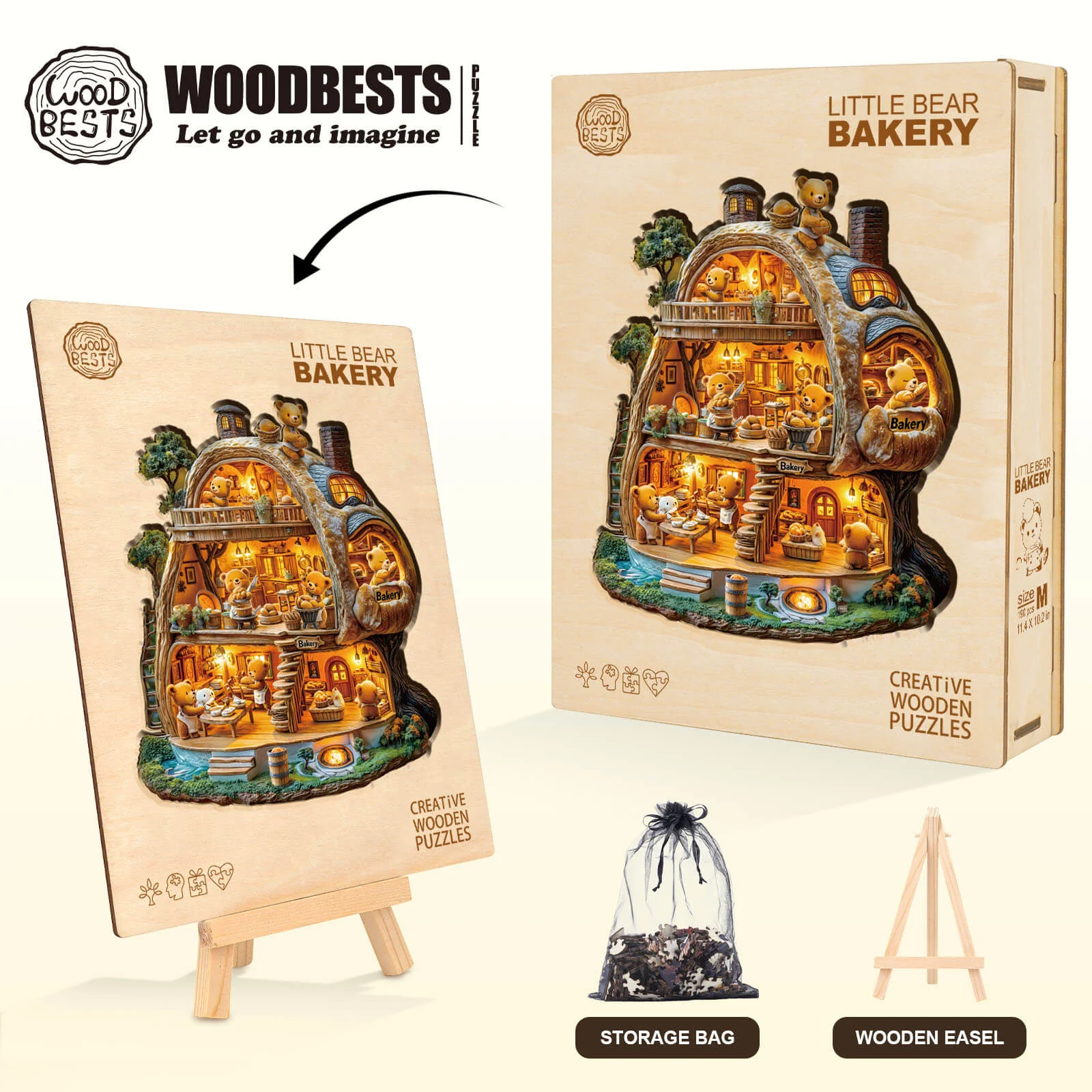 Little Bear Bakery Wooden Jigsaw Puzzle - Image 6