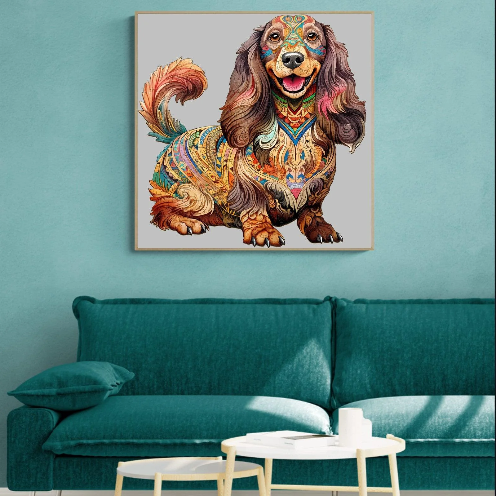 Long-haired Dachshund 1 Wooden Jigsaw Puzzle - Image 10