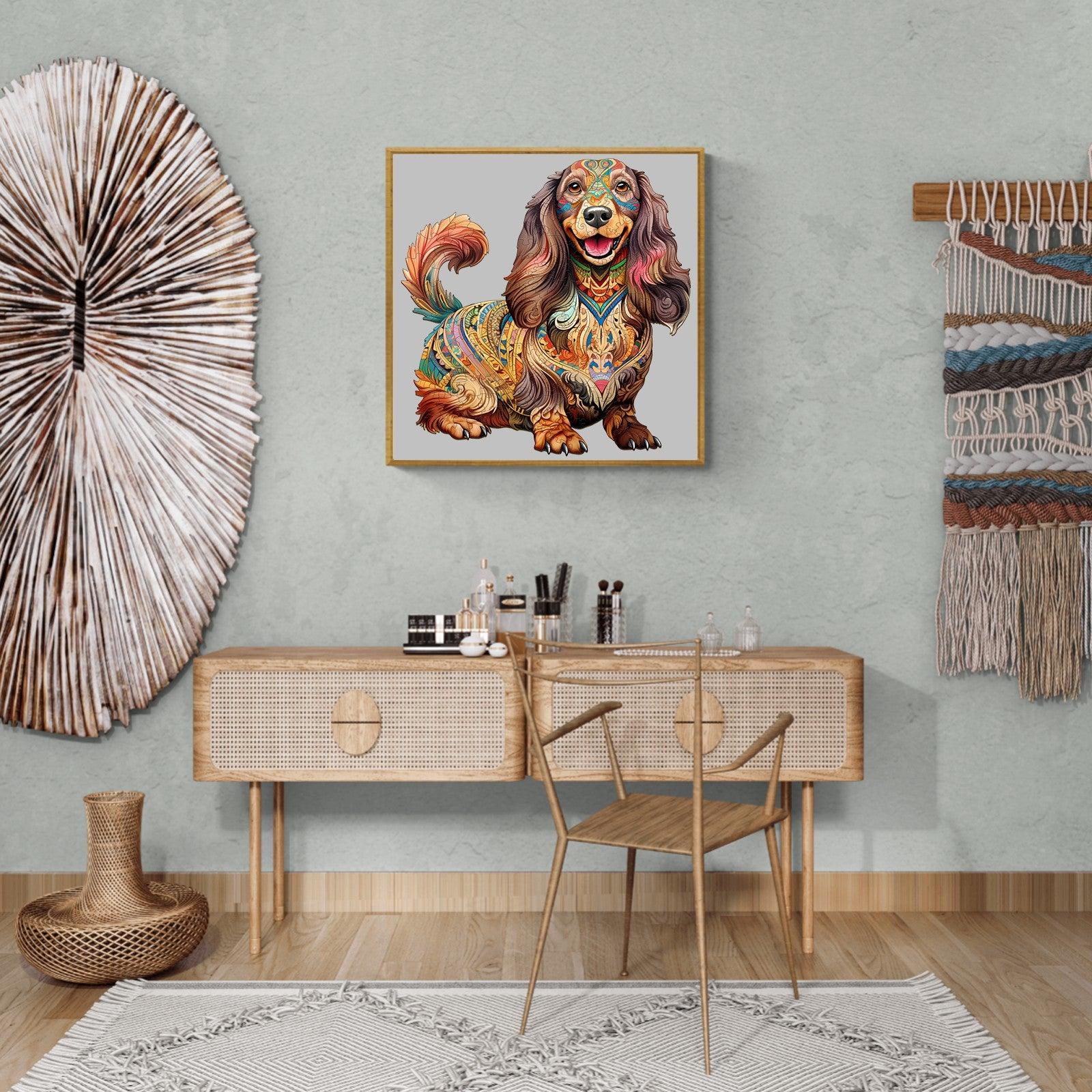 Long-haired Dachshund 1 Wooden Jigsaw Puzzle - Image 9