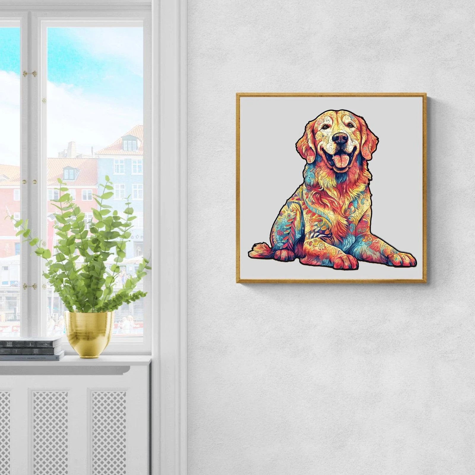 Loyal Golden Retriever Wooden Jigsaw Puzzle - Image 9