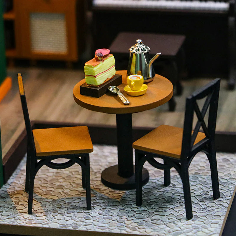 Lucky Cafe House - DIY Dollhouse Kit,3D Wooden Puzzle - Image 6