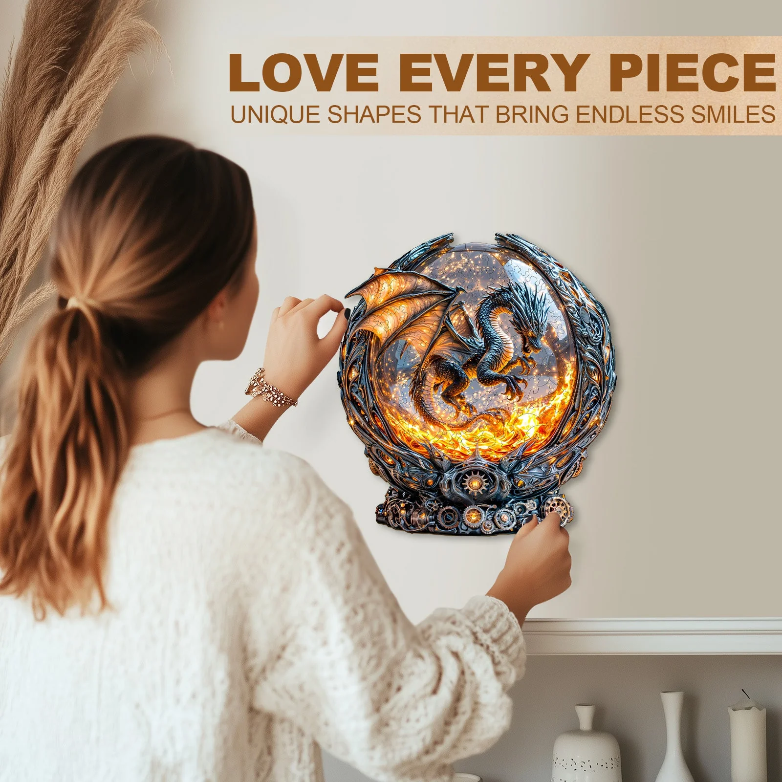 Magic Ball Fire Dragon Wooden Jigsaw Puzzle - Image 11