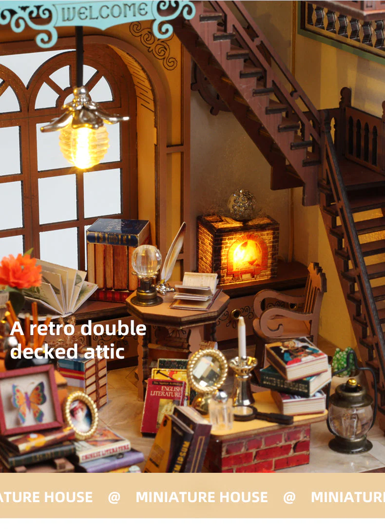 Magic Book Store - DIY Book Nook Kit,3D Wooden Puzzle - Image 4