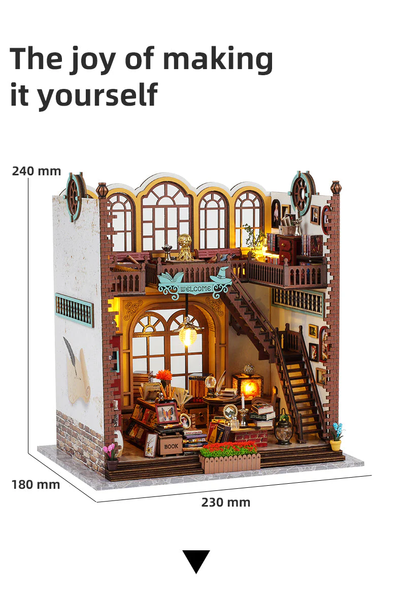 Magic Book Store - DIY Book Nook Kit,3D Wooden Puzzle - Image 6