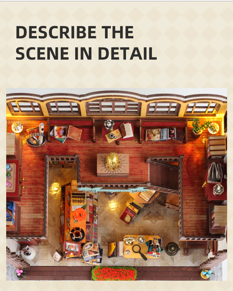Magic Book Store - DIY Book Nook Kit,3D Wooden Puzzle - Image 7