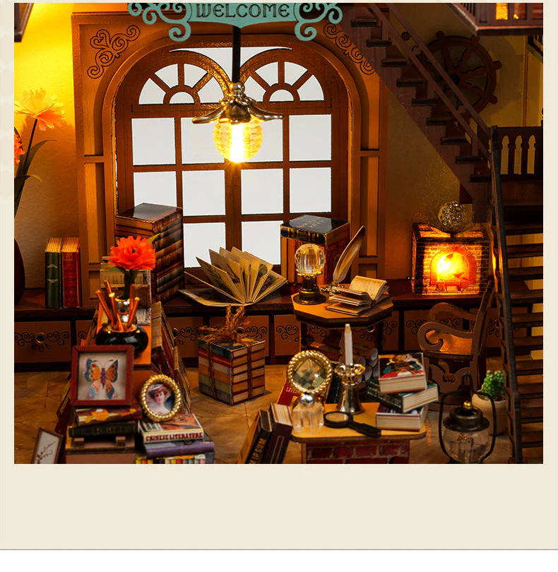 Magic Book Store - DIY Book Nook Kit,3D Wooden Puzzle - Image 9