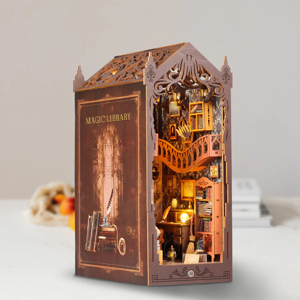 Magic House - DIY Book Nook Kit,3D Wooden Puzzle - Image 5