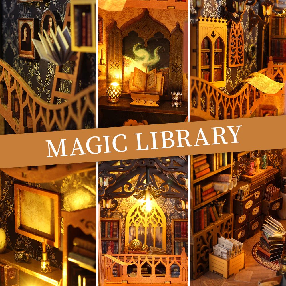Magic House - DIY Book Nook Kit,3D Wooden Puzzle - Image 8