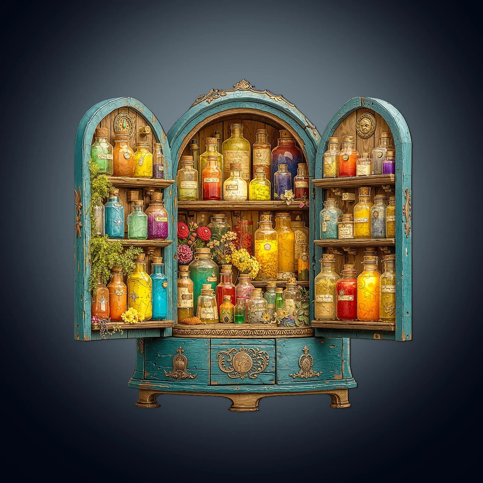 Magic Cabinet Wooden Jigsaw Puzzle - Image 4
