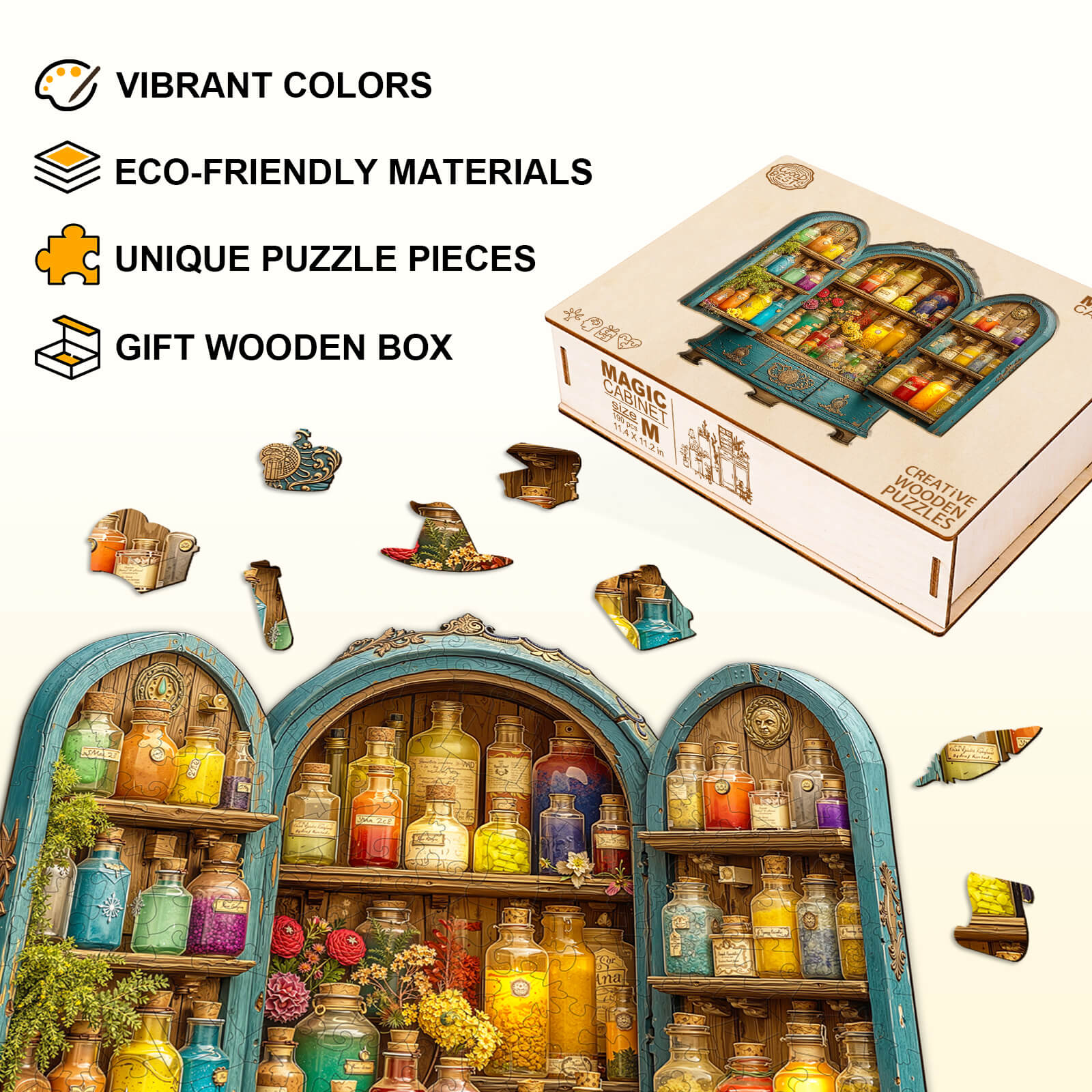 Magic Cabinet Wooden Jigsaw Puzzle - Image 7