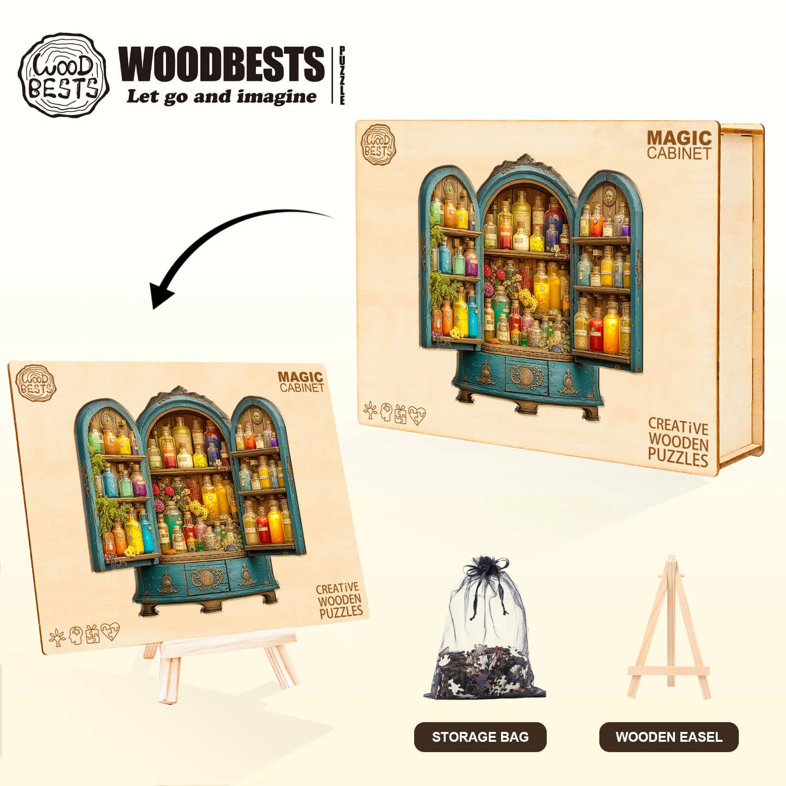 Magic Cabinet Wooden Jigsaw Puzzle - Image 8
