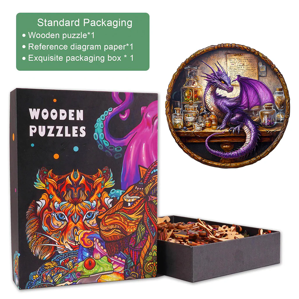 Magic Dragon Wooden Jigsaw Puzzle - Image 6