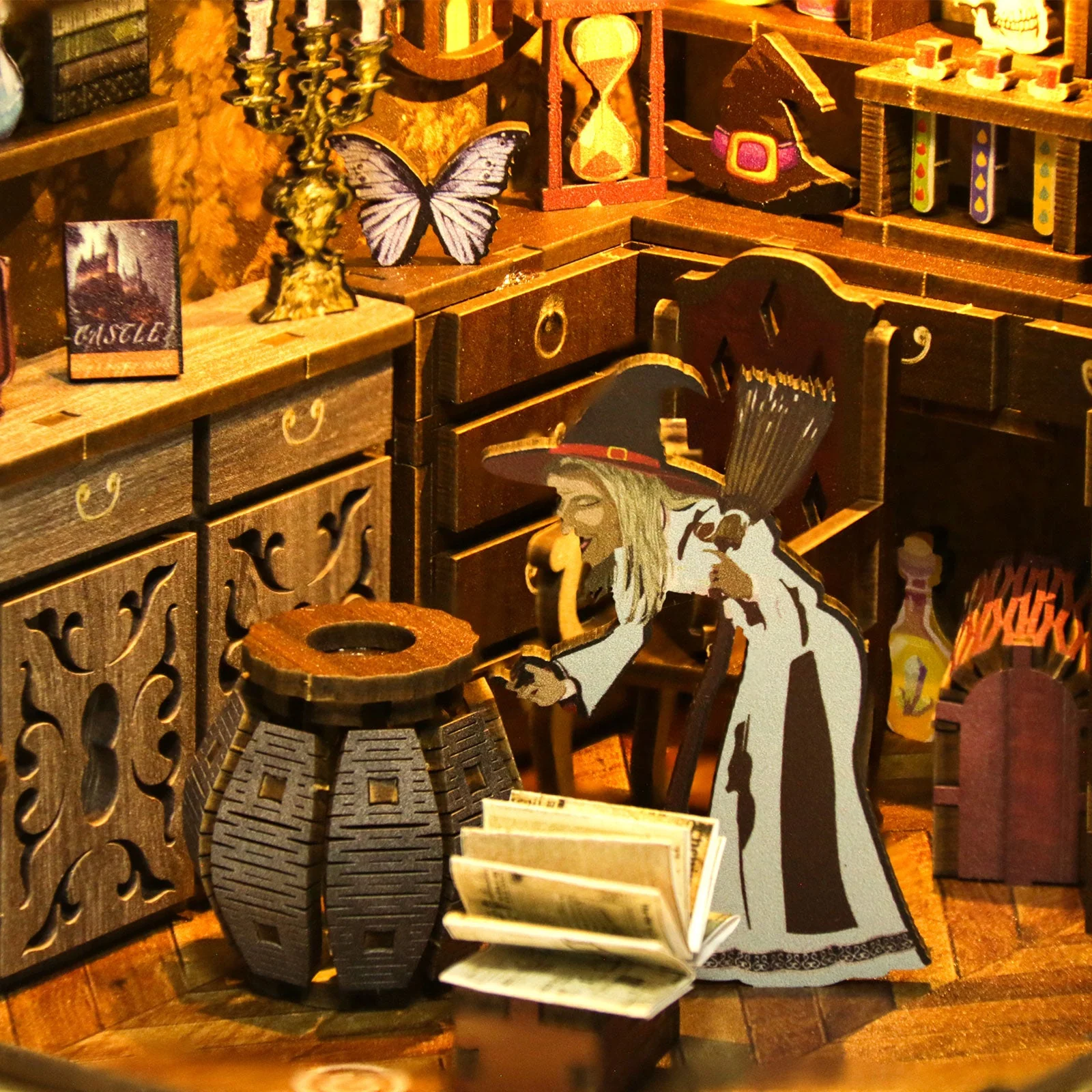 Magic Night - DIY Book Nook Kit,3D Wooden Puzzle - Image 4