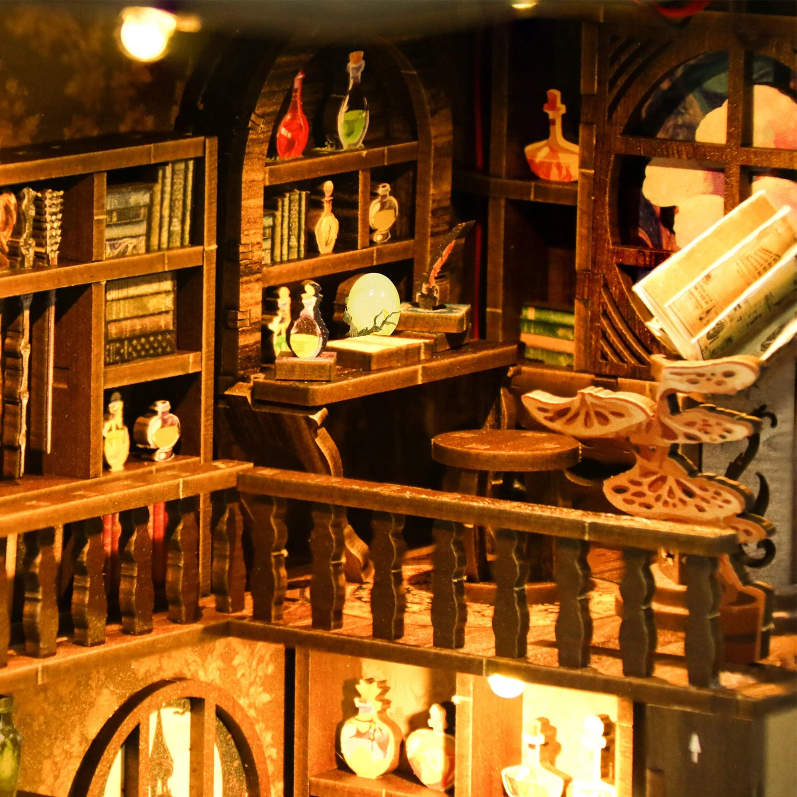 Magic Night - DIY Book Nook Kit,3D Wooden Puzzle - Image 5