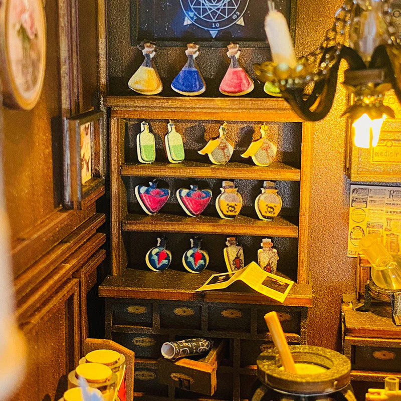 Magic Pharmacist - DIY Book Nook Kit,3D Wooden Puzzle - Image 5