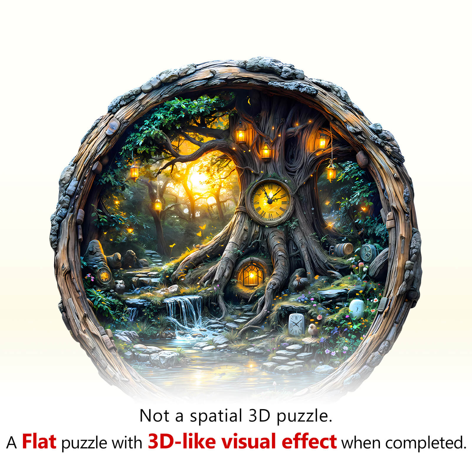 Magic time tree Wooden Jigsaw Puzzle - Image 8