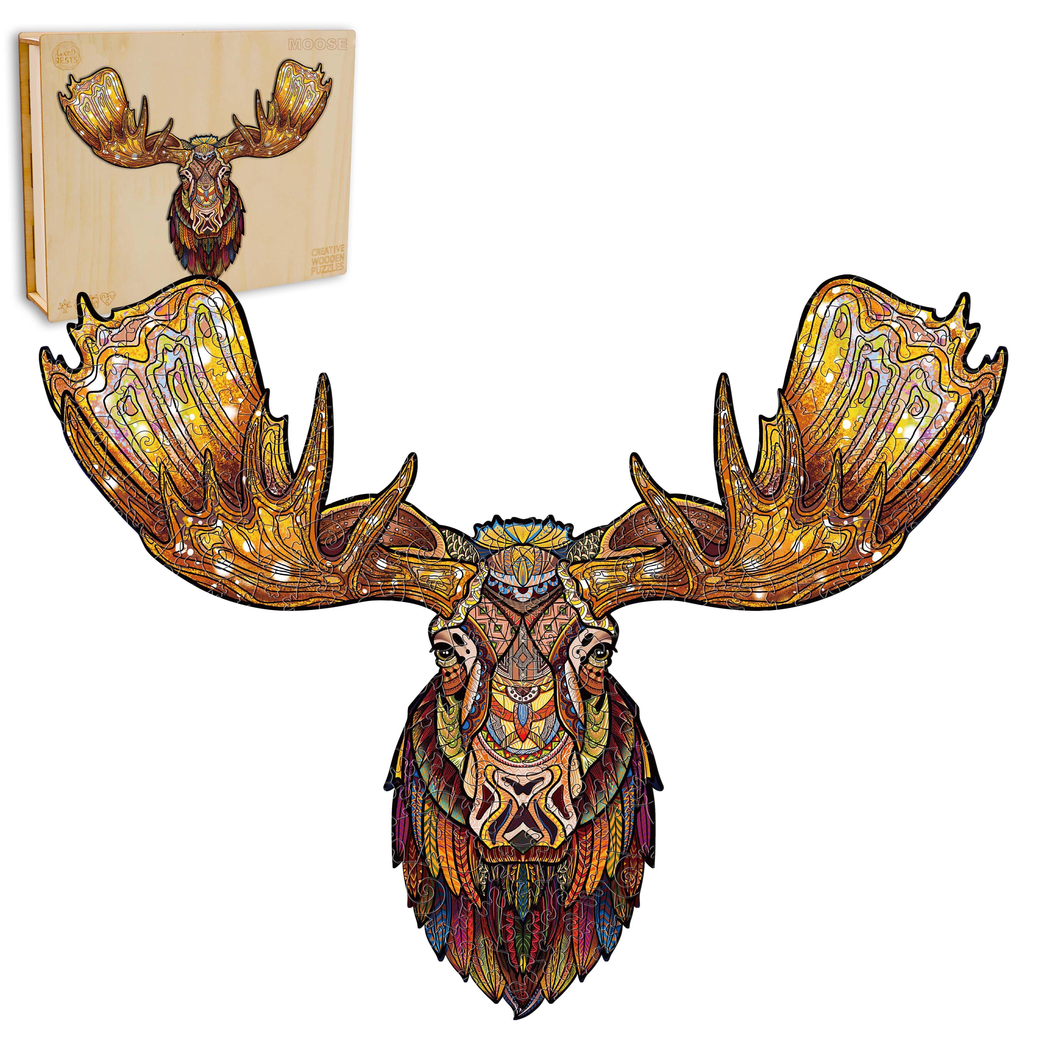 Majestic Moose Wooden Jigsaw Puzzle - Image 3