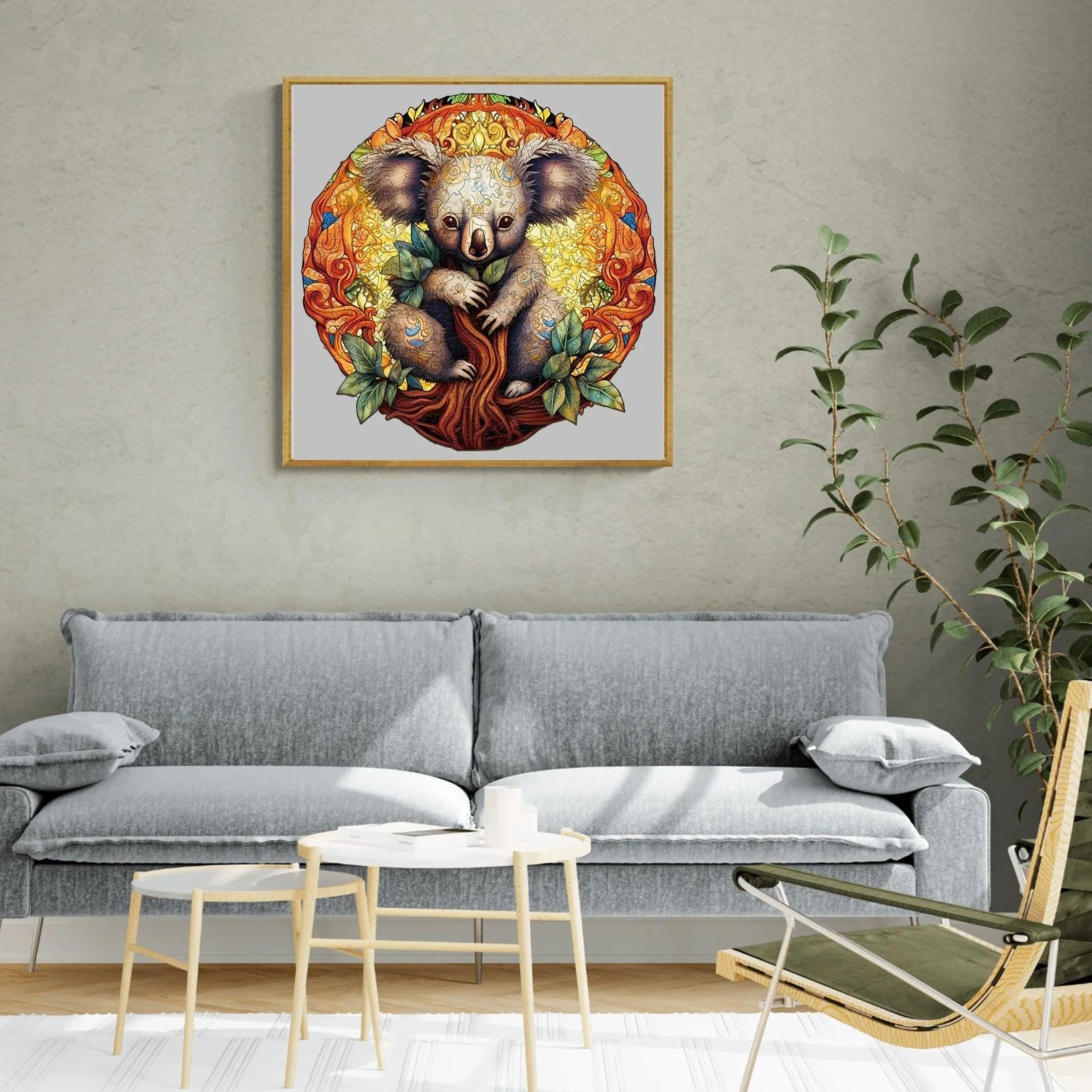 Mandala Koala Wooden Jigsaw Puzzle - Image 10