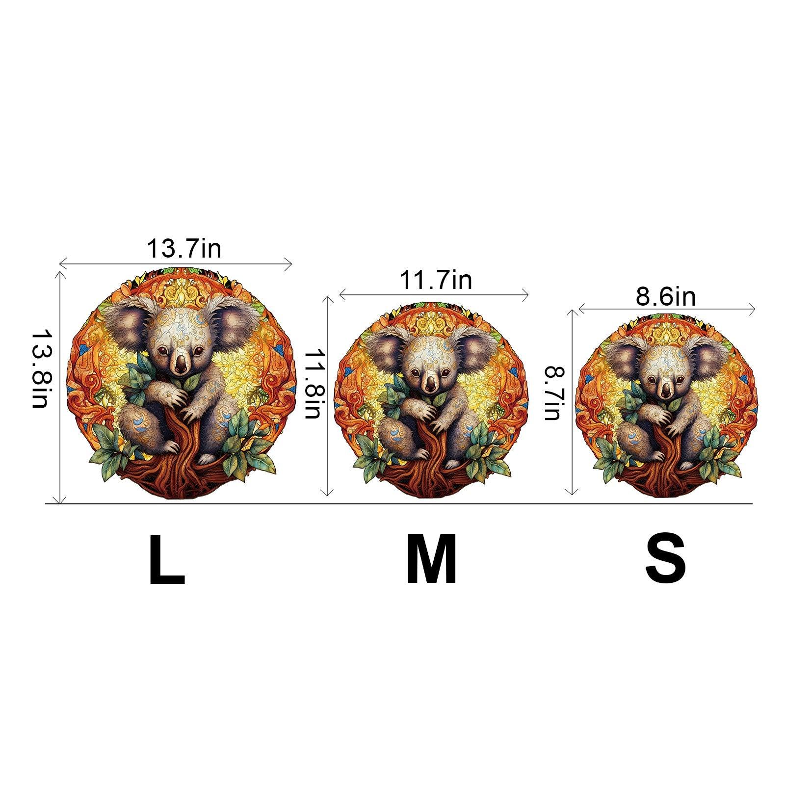 Mandala Koala Wooden Jigsaw Puzzle - Image 4
