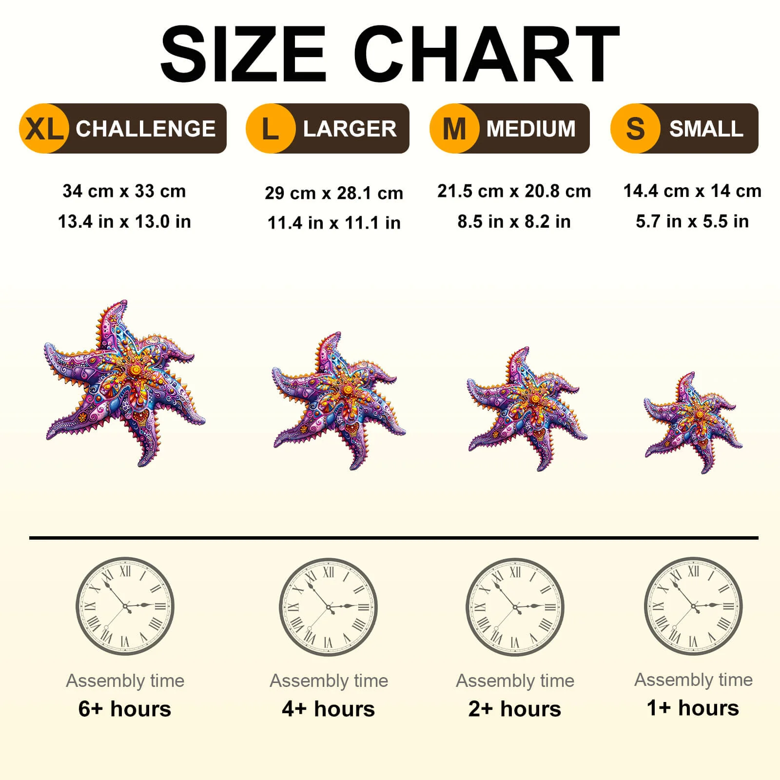 Mandala Starfish Wooden Jigsaw Puzzle - Image 9