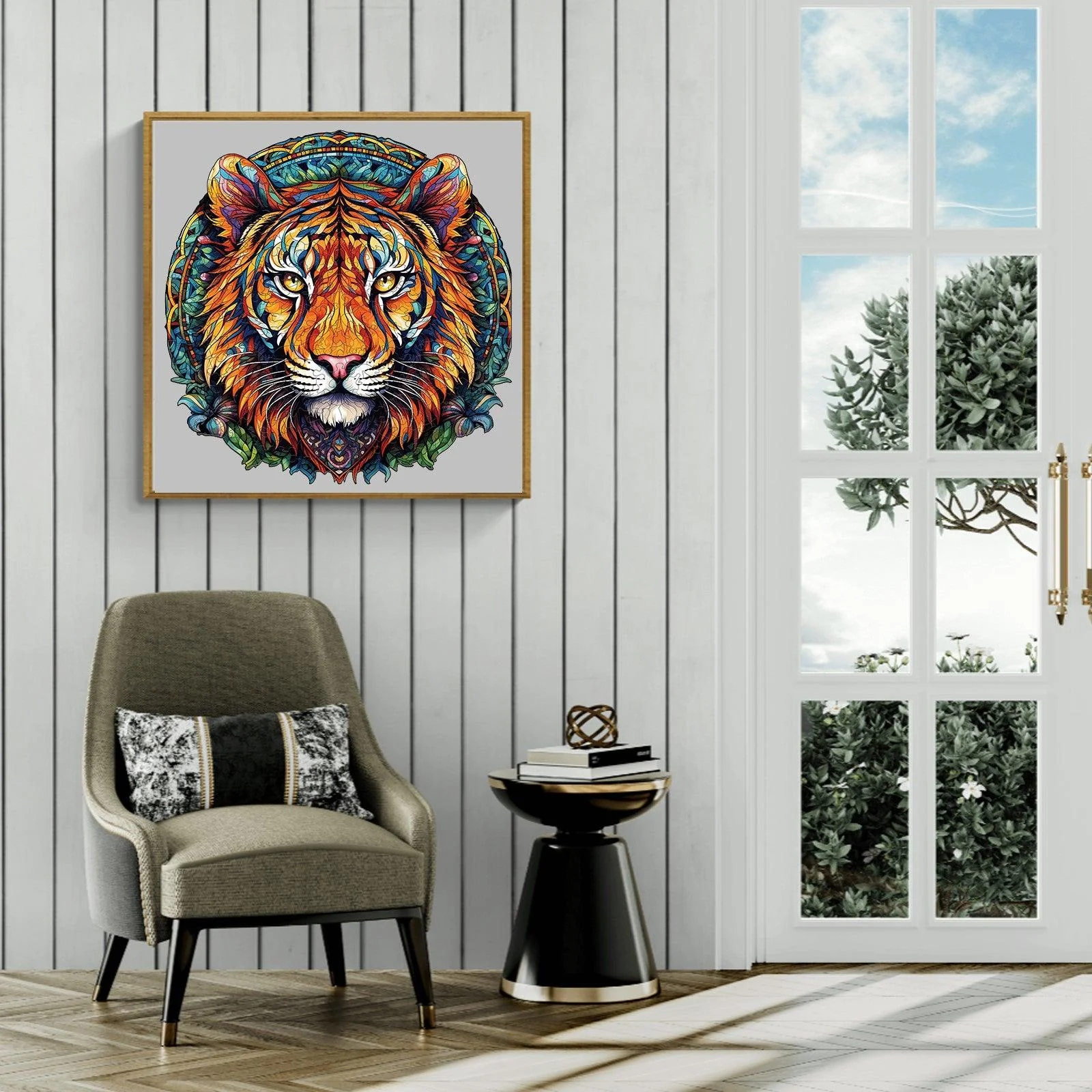 Mandala Tiger Wooden Jigsaw Puzzle - Image 11