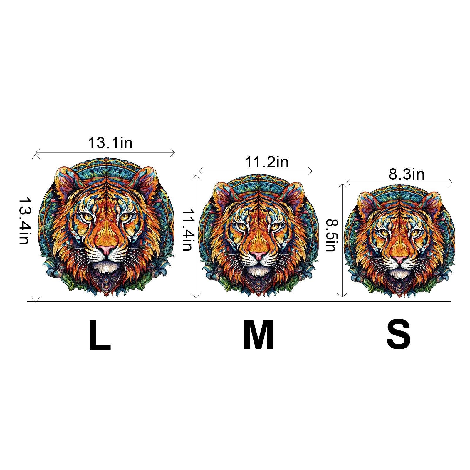 Mandala Tiger Wooden Jigsaw Puzzle - Image 4