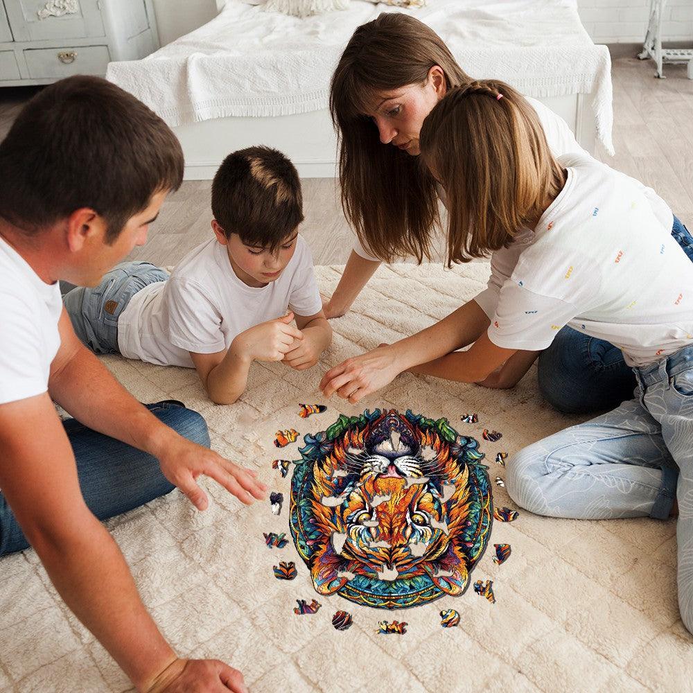Mandala Tiger Wooden Jigsaw Puzzle - Image 9