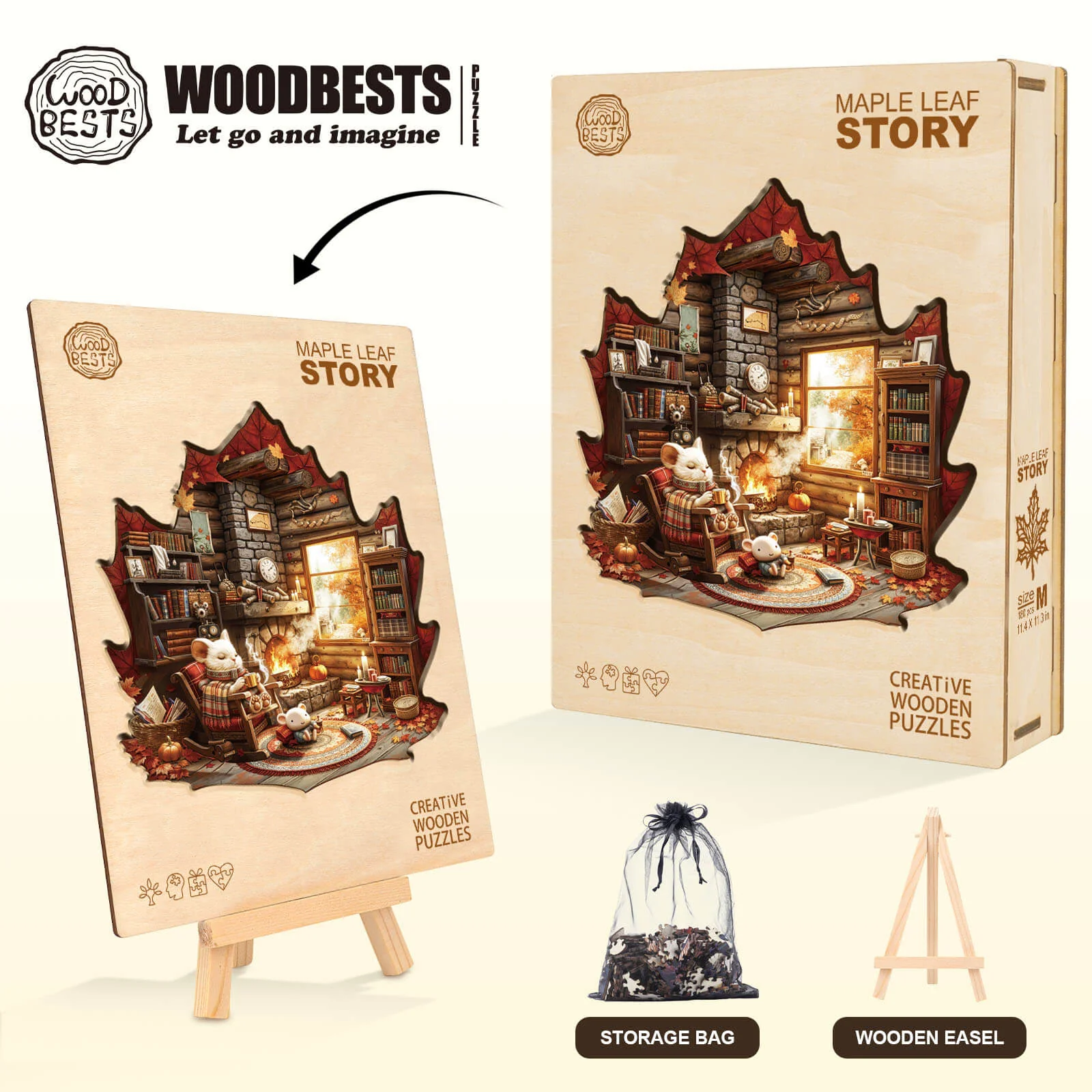 Maple Leaf Story Wooden Jigsaw Puzzle - Image 6