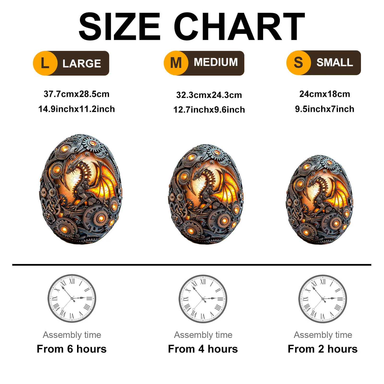 Mechanical Dragon Egg Wooden Jigsaw Puzzle - Image 8