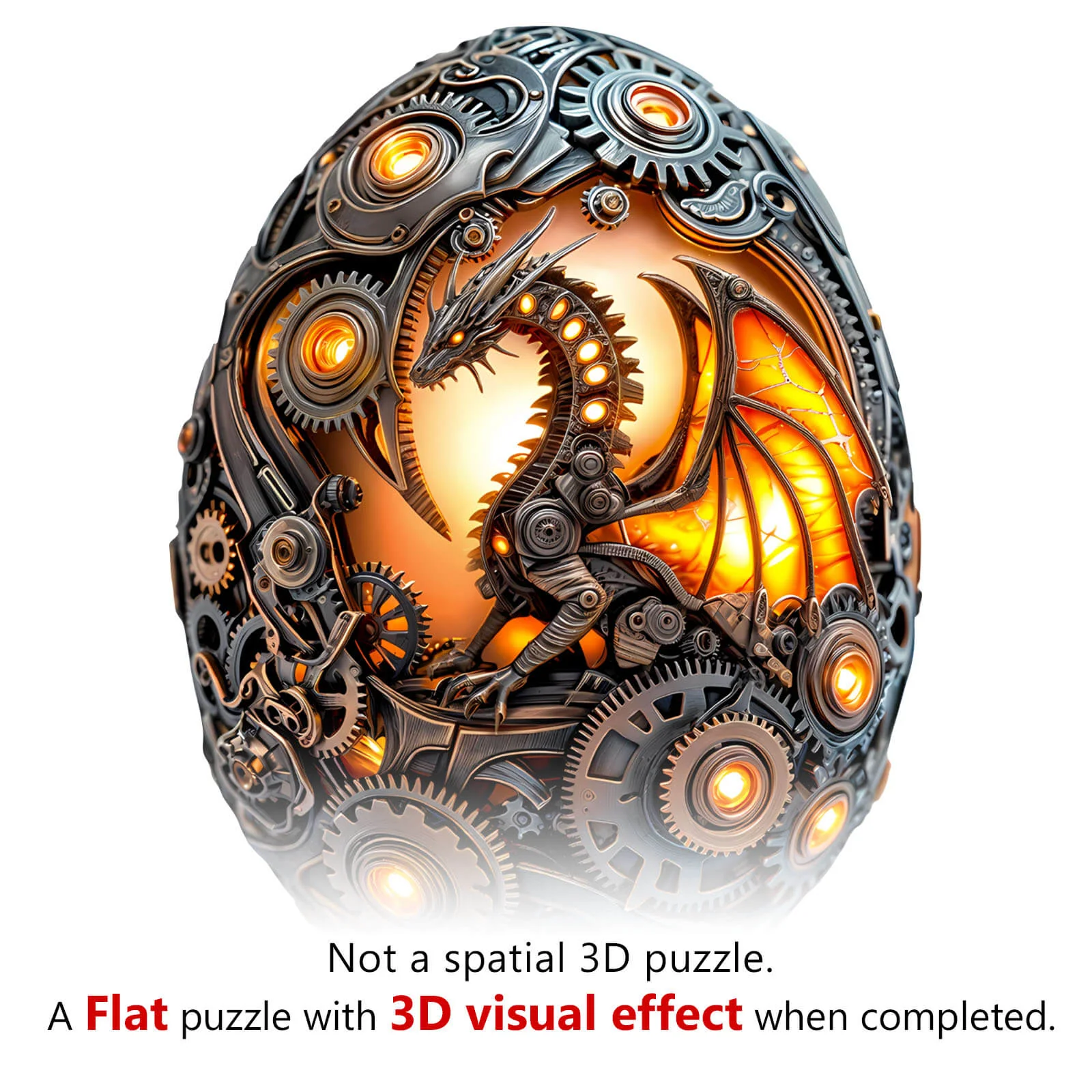 Mechanical Dragon Egg Wooden Jigsaw Puzzle - Image 9