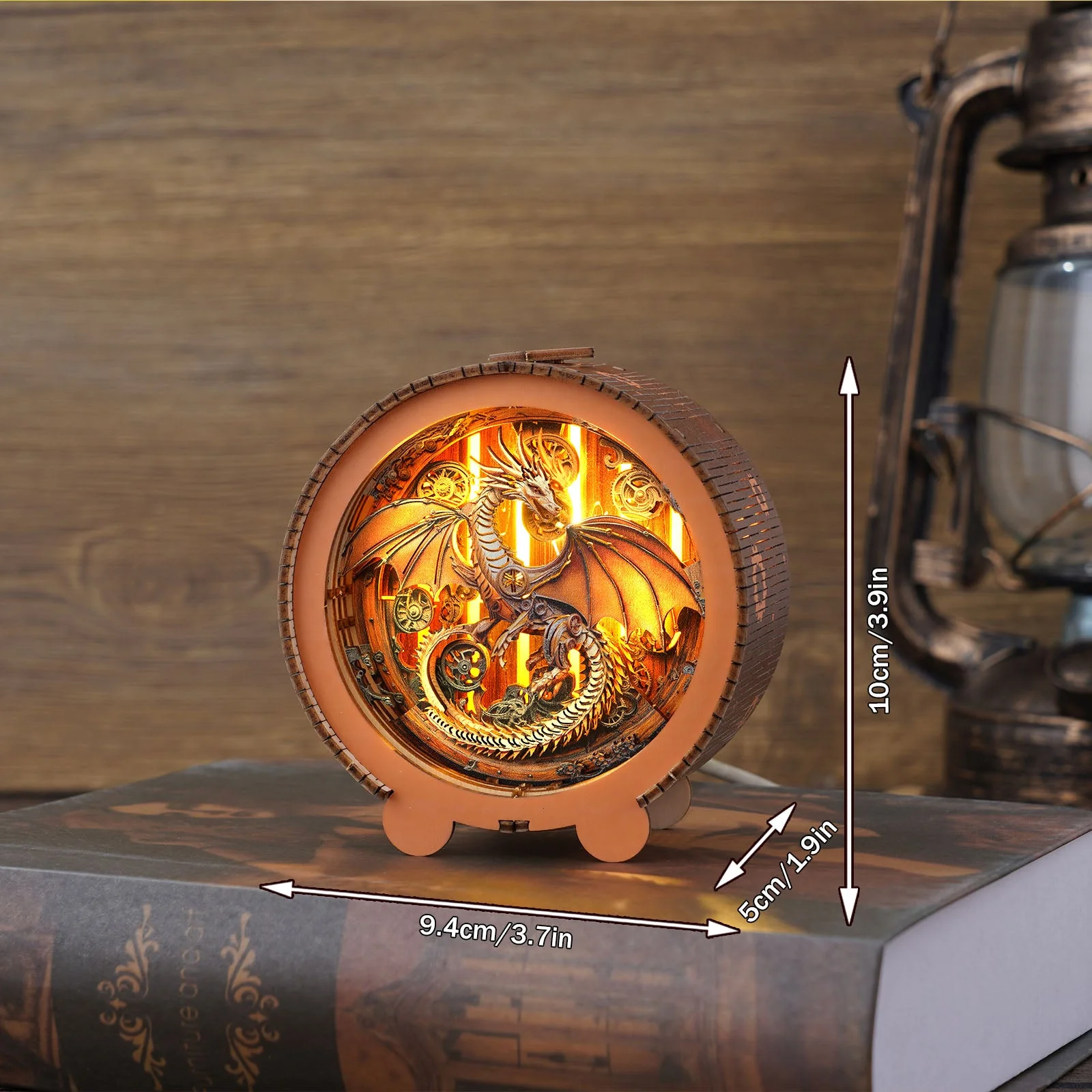 Mechanical Dragon Kit - 3D Wooden Puzzle Night Light - Image 6