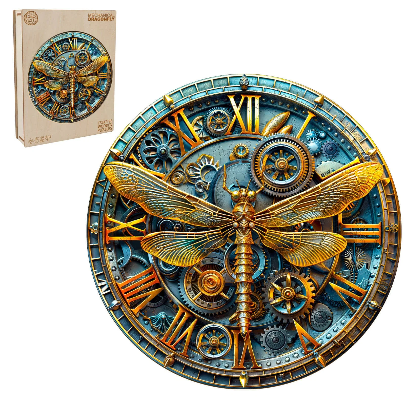 Mechanical Dragonfly Wooden Jigsaw Puzzle - Image 3