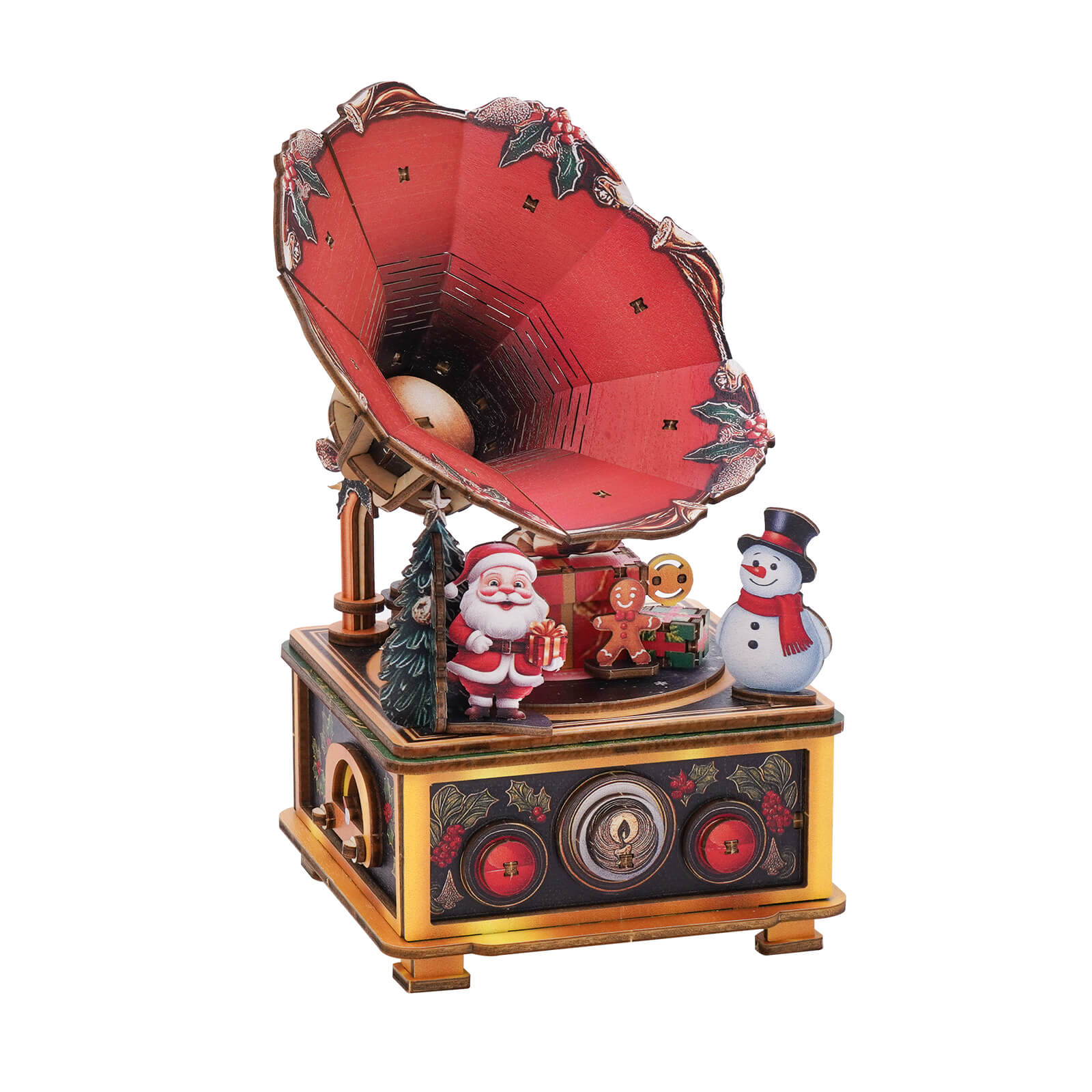 Melody Under the Mistletoe– DIY Wooden Music Box, 3D Puzzle Craft Kit - Image 4