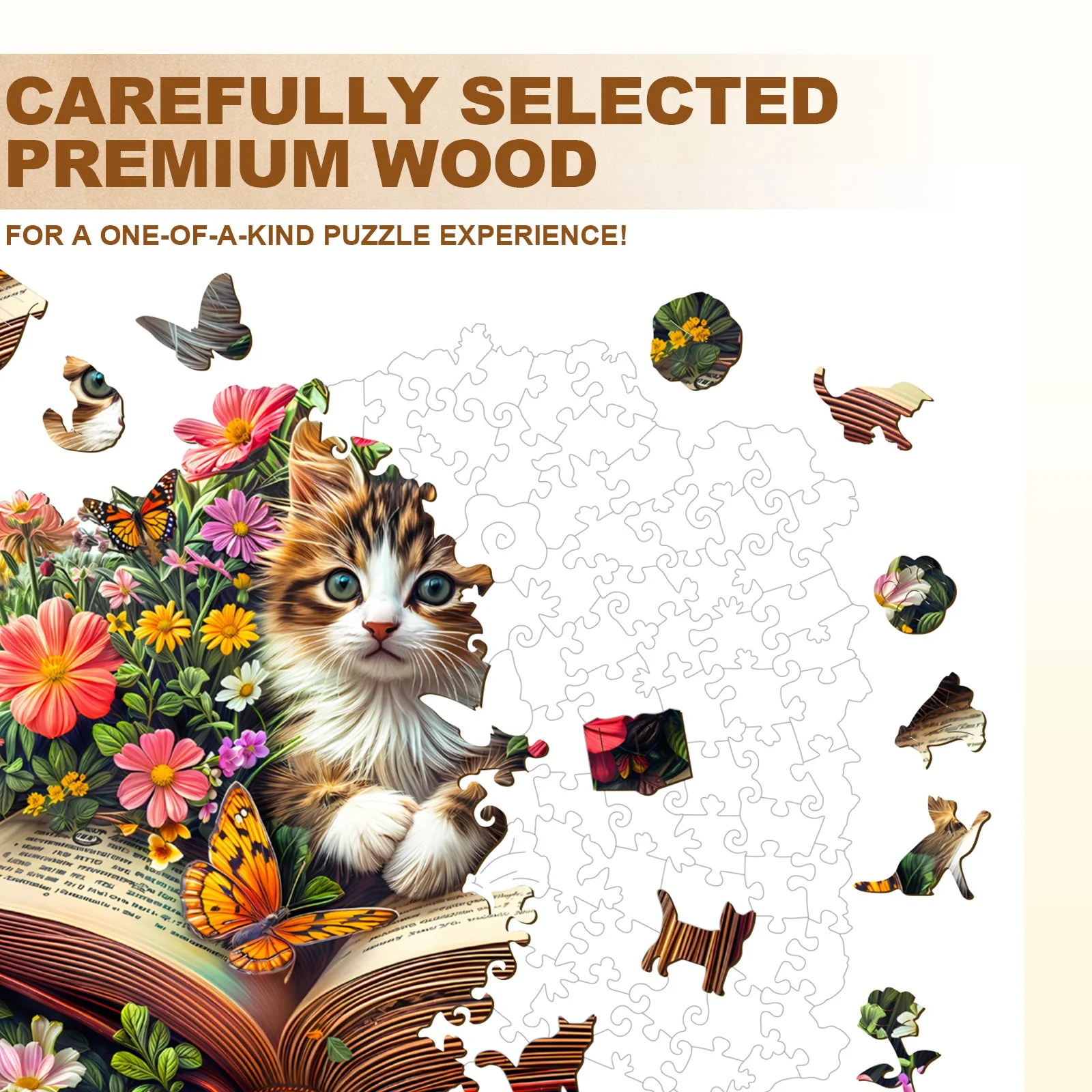 Meow Stories Wooden Jigsaw Puzzle - Image 2