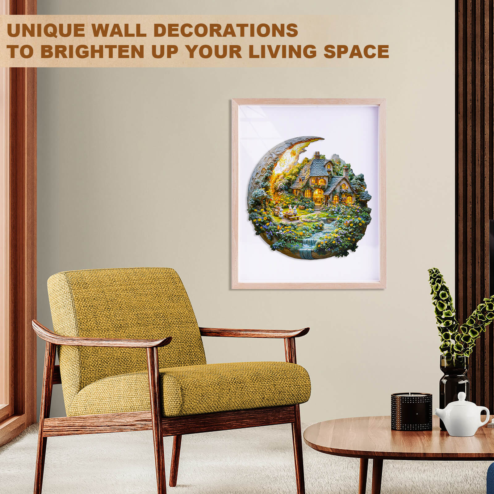 Moonlight Garden-2 Wooden Jigsaw Puzzle - Image 12