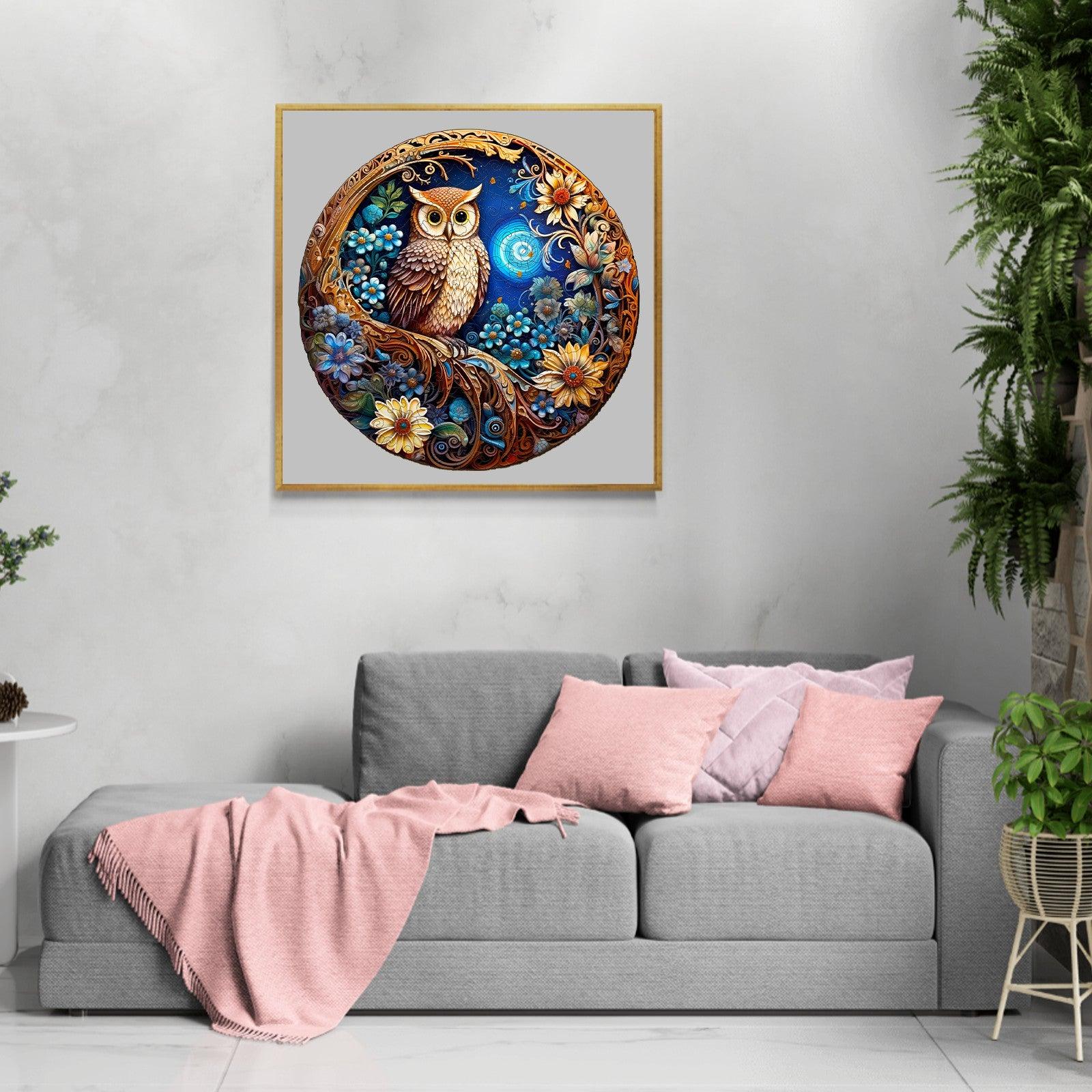 Moonlight Owl Wooden Jigsaw Puzzle - Image 9