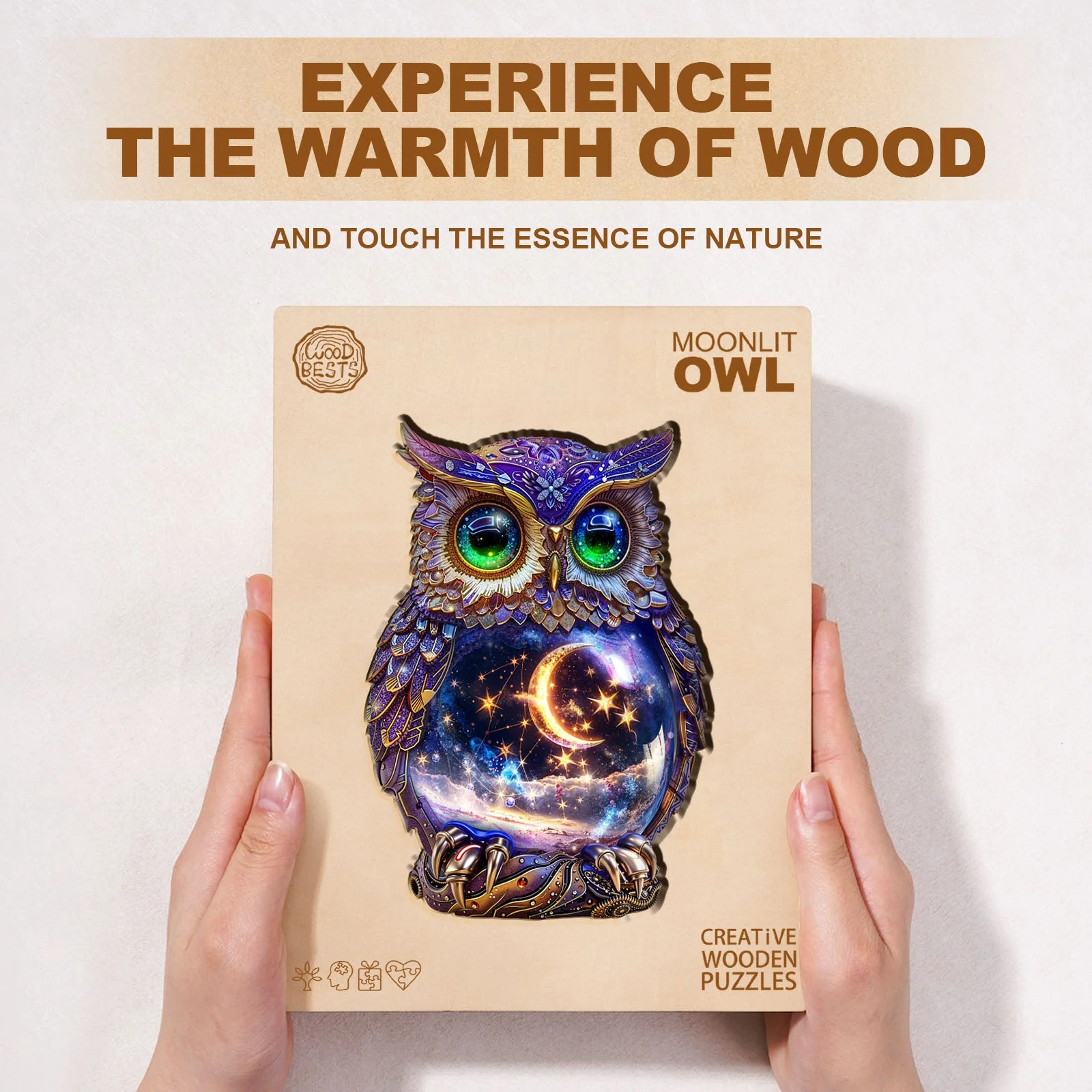 Moonlit Owl Wooden Jigsaw Puzzle - Image 6