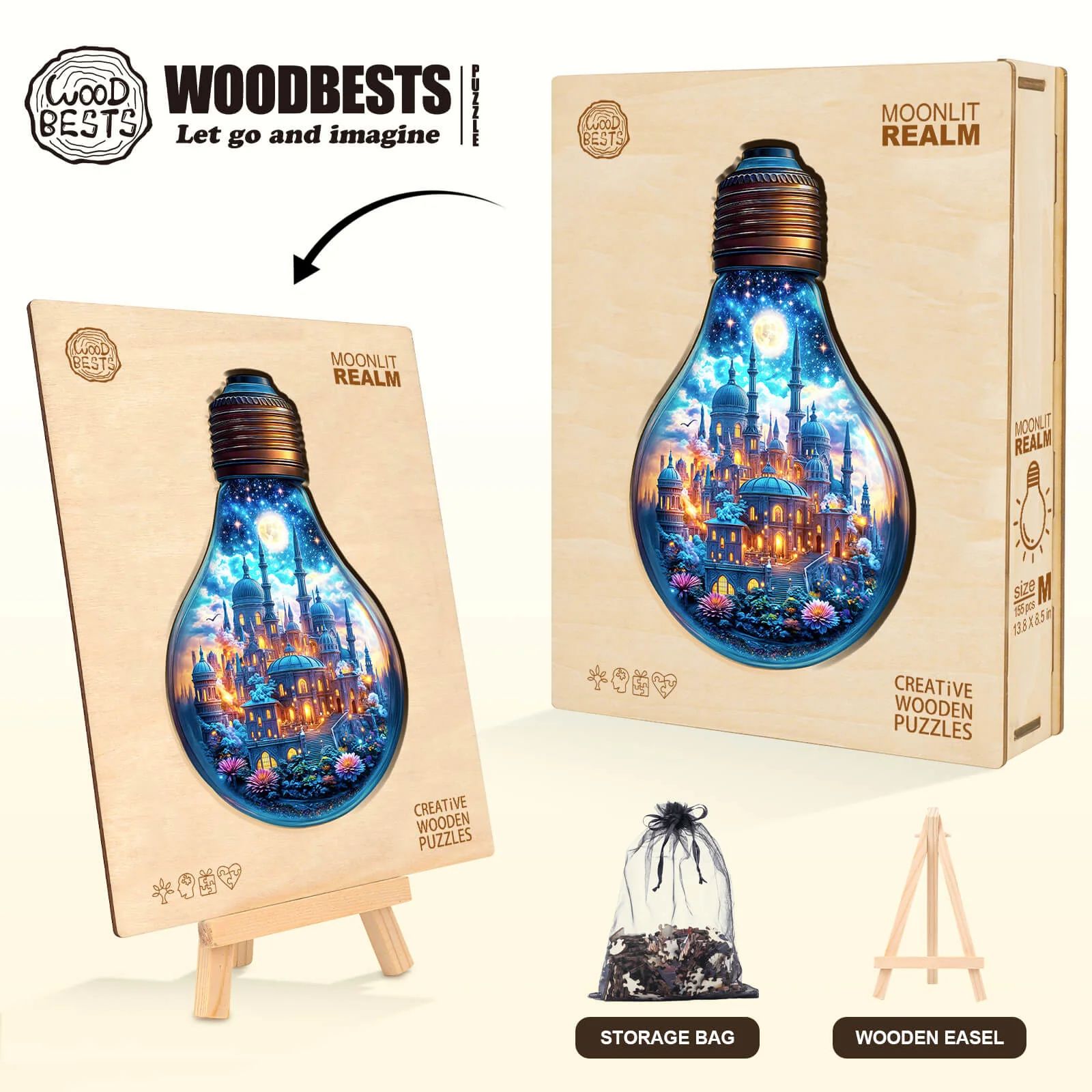 Moonlit Realm Wooden Jigsaw Puzzle - Image 7